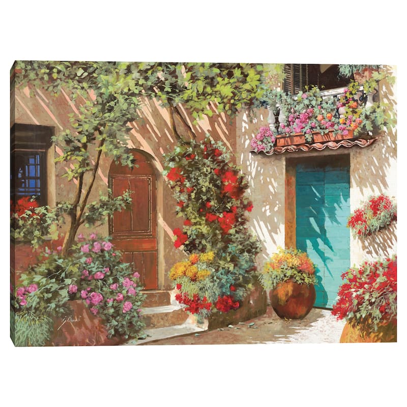 Il Cortile e i Fiori Light by Guido Borelli Canvas Art Print