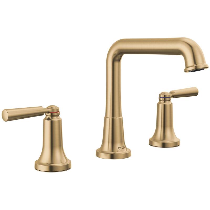 Delta 3536-MPU-DST Saylor 1.2 GPM Widespread Bathroom Faucet with Push - Champagne Bronze
