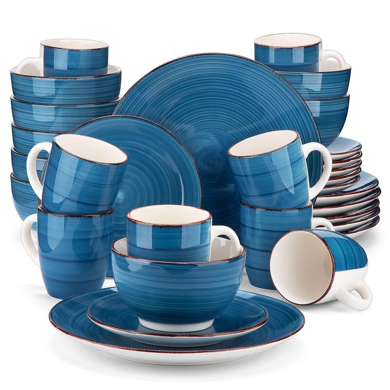 vancasso 32-Piece Exquisite Stoneware Dinnerware Set (Service for 8) - Navy