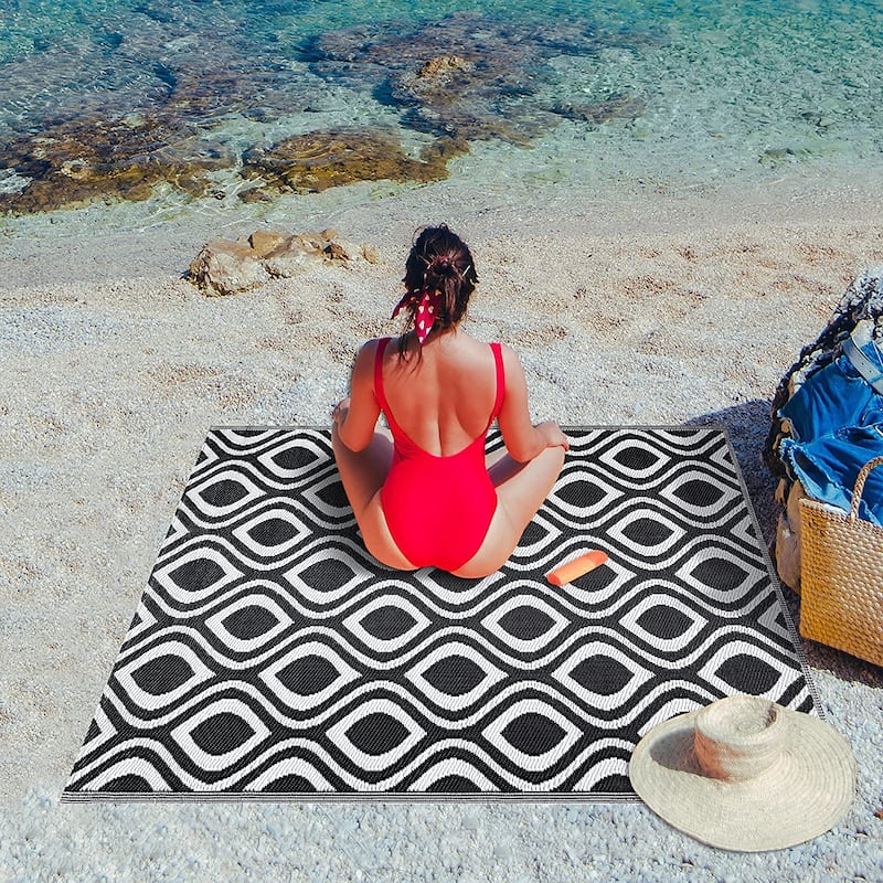 Venice Lightweight Reversible Recycled Plastic Outdoor Floor Mat/Rug