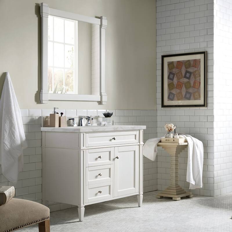 James Martin Vanities 655-V36-3VSL Brittany 36" Free Standing Single