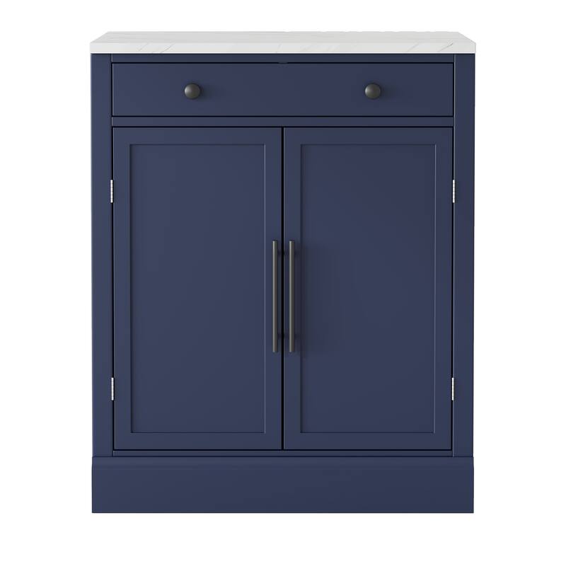 Roomfitters Modern Kitchen Pantry Buffet, Coffee Bar Cabinet with storage units and Shelves