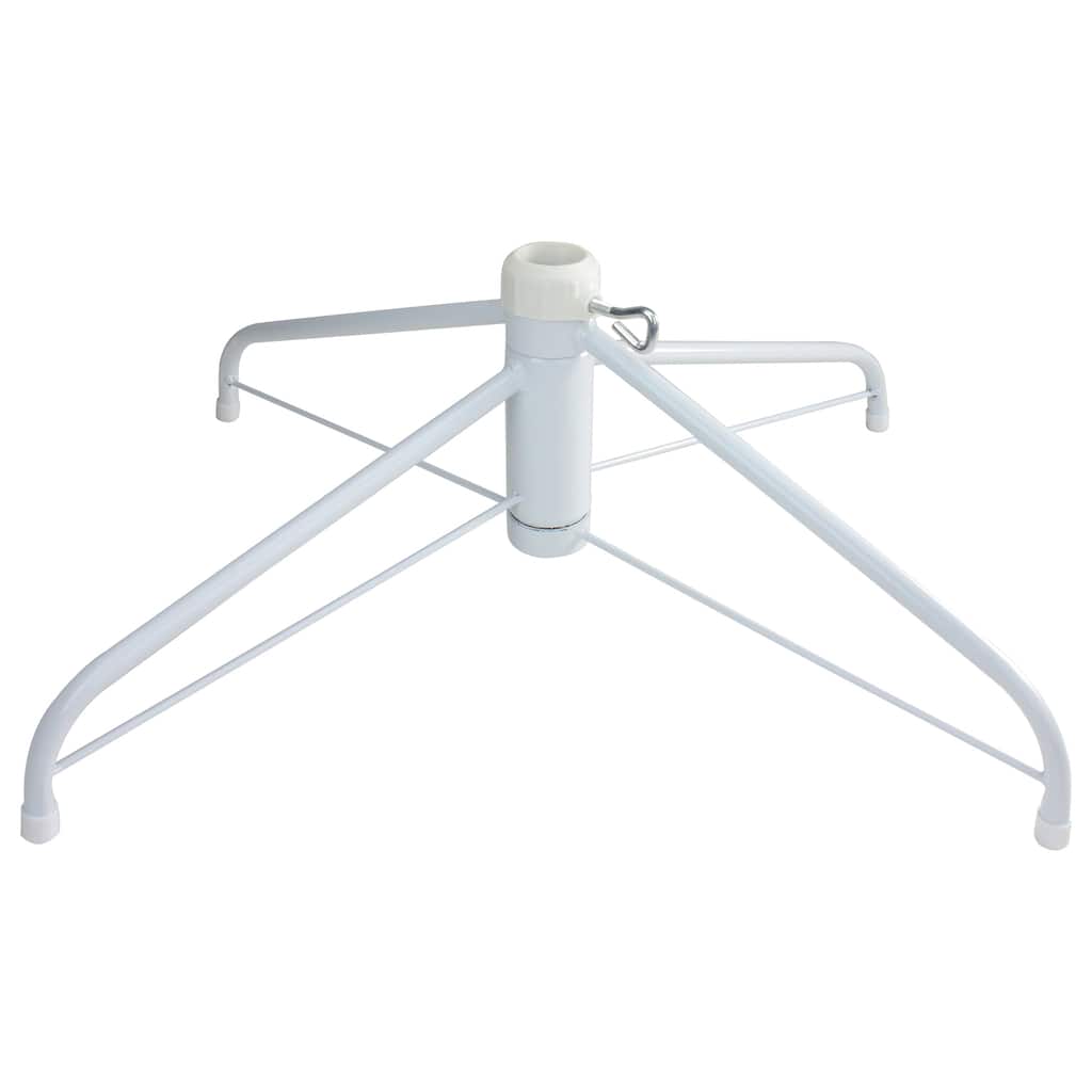 White Metal Christmas Tree Stand for Artificial Trees.