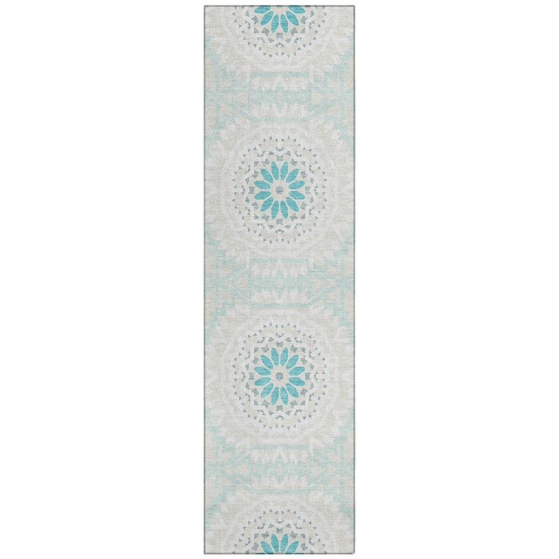 Machine Washable Indoor/ Outdoor Chantille Boho Global Rug