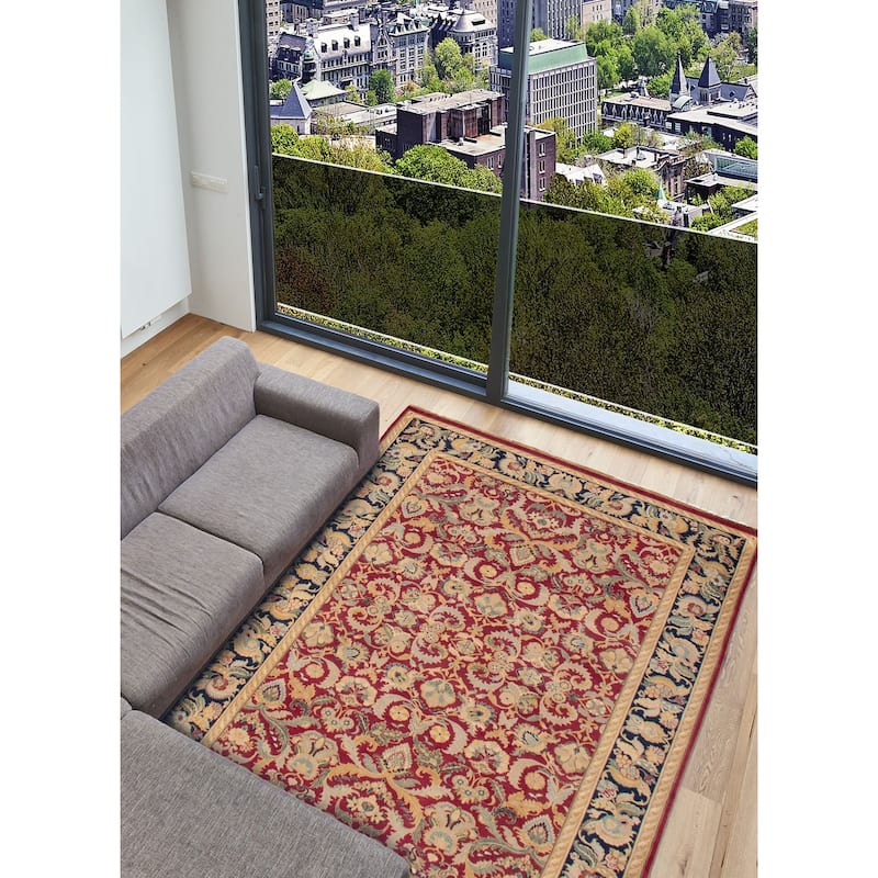 ECARPETGALLERY Hand-knotted Jamshidpour Burgundy Wool Rug - 5'11 x 8'7