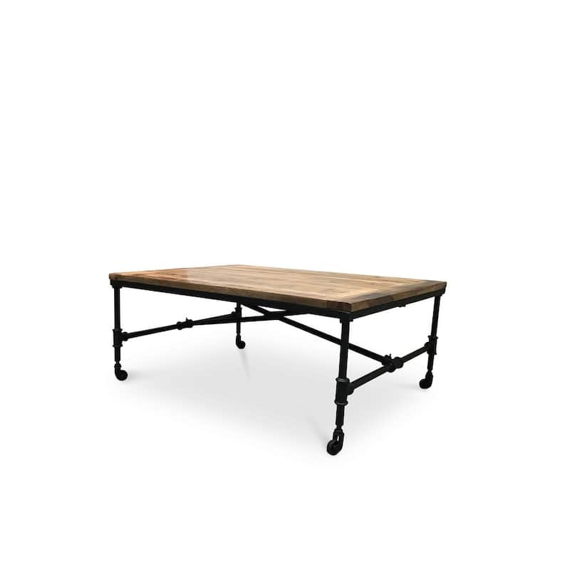 Timbergirl Mango wood Coffee Table with wheels - 46X32