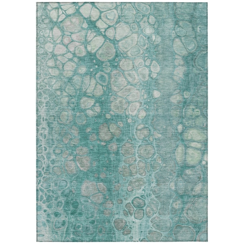 HomeRoots Abstract Transitional Rectangle Outdoor Rug