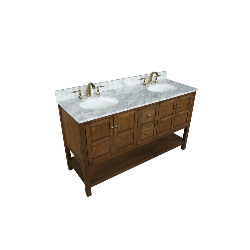 Modern 60" Double Bathroom Vanity Sink - 60"x21.5"x35"