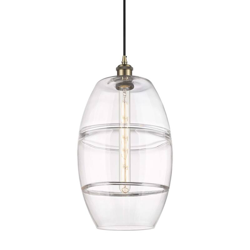 Innovations Lighting 516-1P-19-10 Vaz Pendant Vaz 10" Wide Mini - Antique Brass / Clear