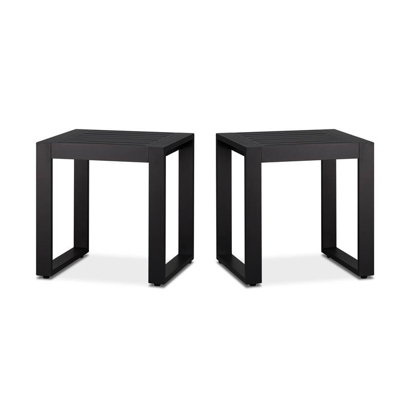Baltic 20" Set of 2 End Tables Black by Real Flame - 20L x 18W x 20.5H