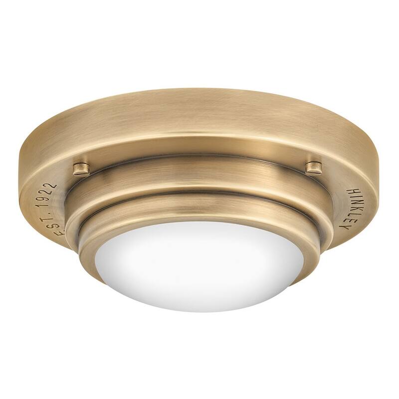 Hinkley Lighting 32704 Porte 7" Wide LED Flush Mount Bowl Ceiling - Heritage Brass