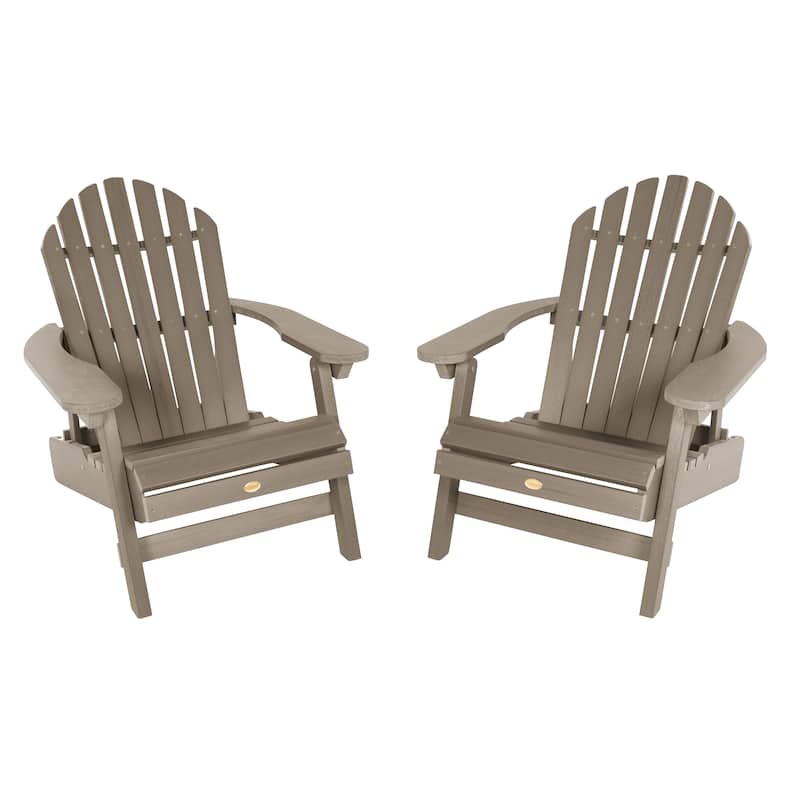 Highwood Hamilton Reclining Adirondack Chairs (Set of 2) - Woodland Brown