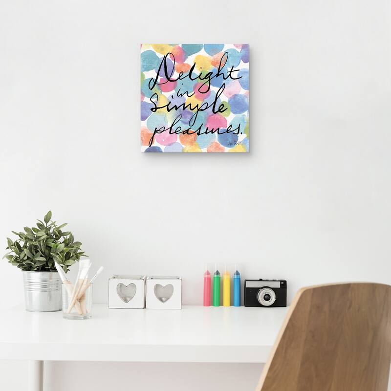 Delight in Simple Pleasures by Anne Tavoletti Canvas Art Print