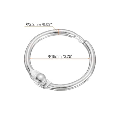 Shower Curtain Rings, 24pcs Loose Leaf Binder Rings
