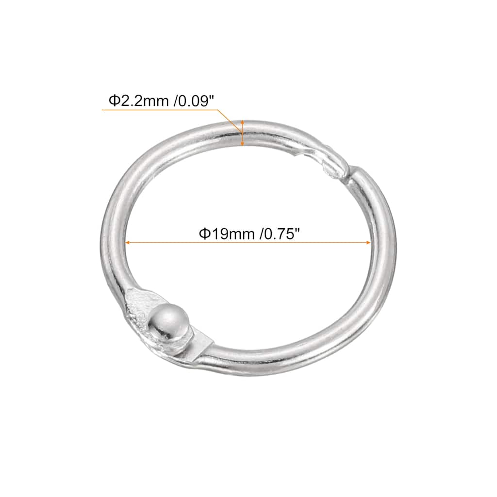 Shower Curtain Rings, 24pcs Loose Leaf Binder Rings