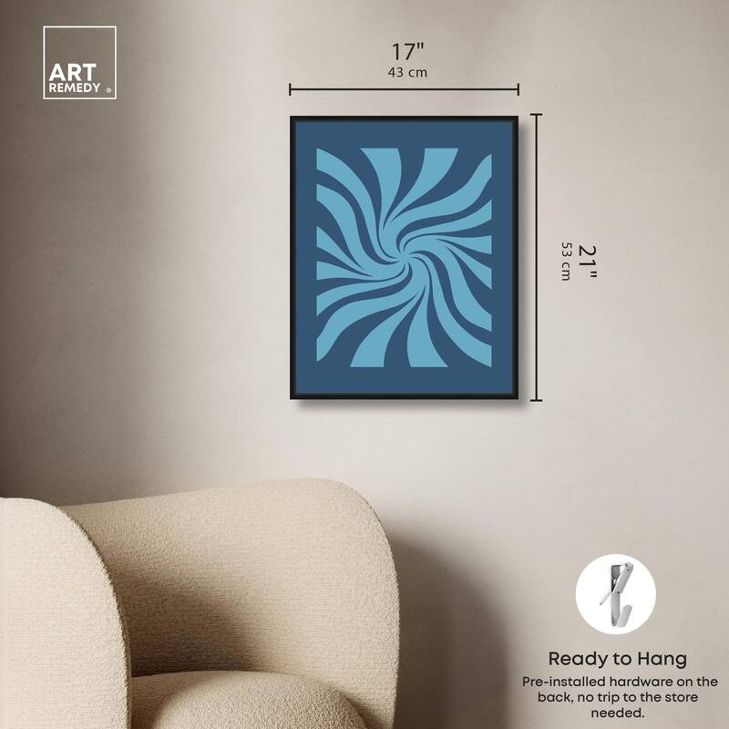 Carnaval Retro Blues Canvas by Art Remedy