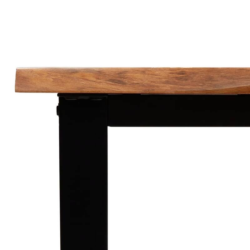 vidaXL Console Table with Live Edge Accent End Side Table Solid Wood Acacia