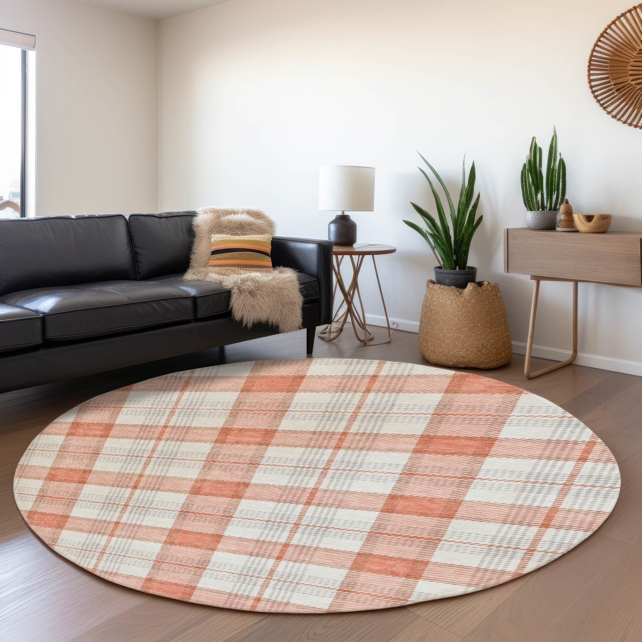 Premium Washable Super Soft Plaid Mayfield Rug