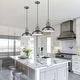 preview thumbnail 2 of 2, 2 Pack Modern Pendant Lights with Metal Dome Lampshade