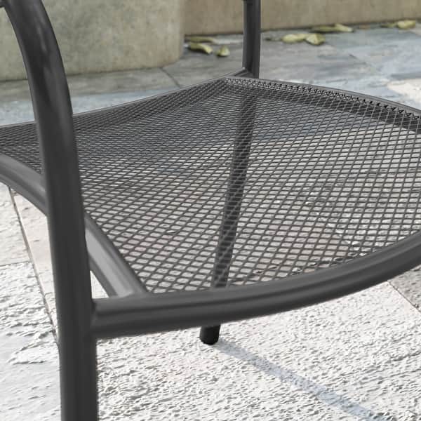 Metal Patio Chairs Nova Collection Steel Stack Mesh Chair 4pk Bed
