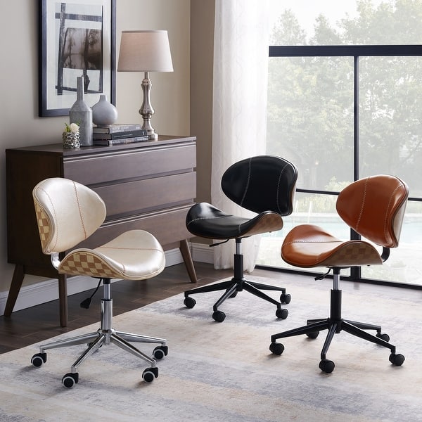 Shop Art Leon Swivel Accent Home Office Desk Chair With Casters Overstock 30668085
