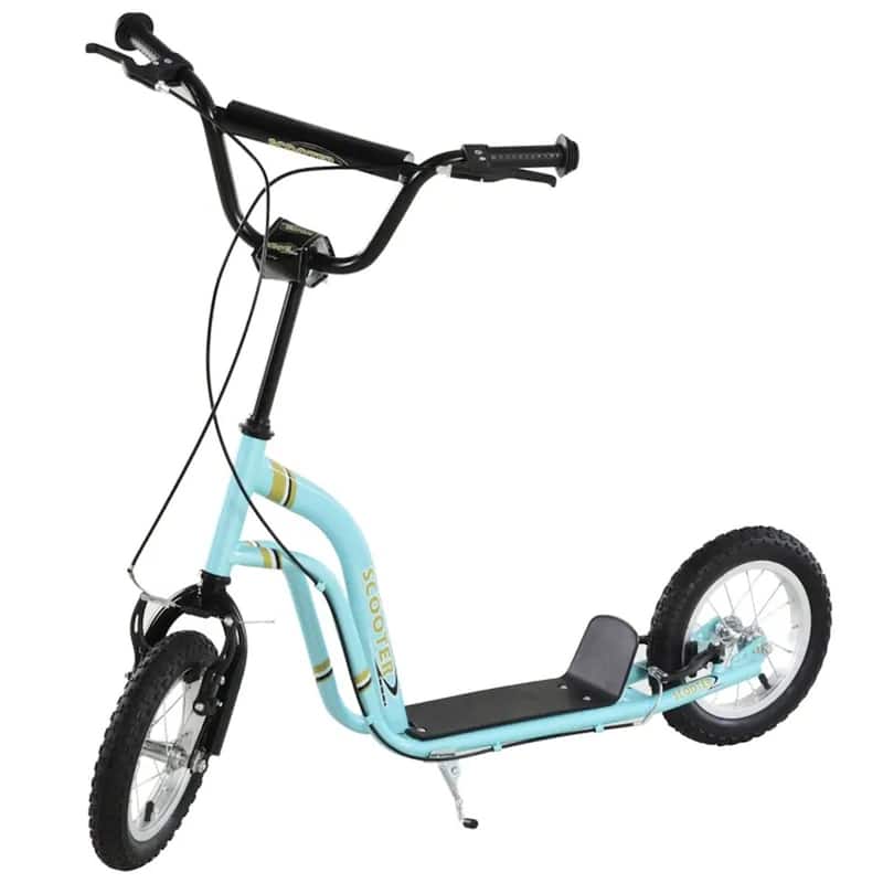 Steel Aluminum Kids Scooter with Adjustable Height Handle - 47.25"L x 22.75"W x 33.5"-37.5"H