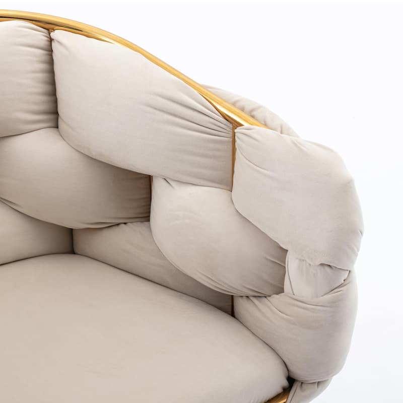 Modern Luxury Velvet Single Sofa Chair, Set of 2