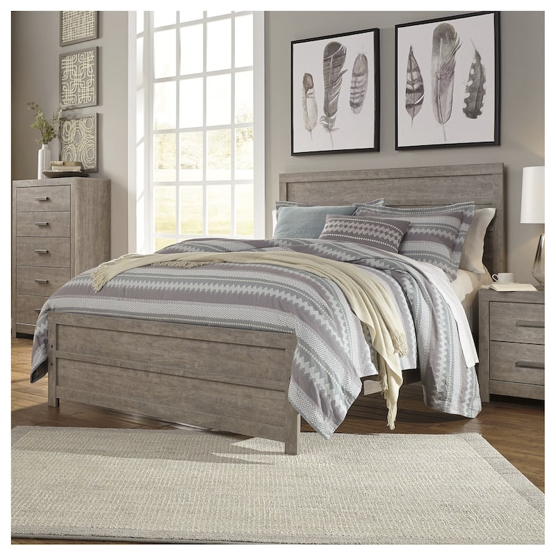 Signature Design by Ashley Culverbach Gray Panel Bed - Queen