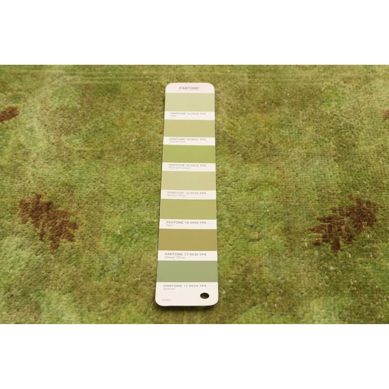 ECARPETGALLERY Hand-knotted Vibrance Lime Wool Rug - 8'11 x 9'5