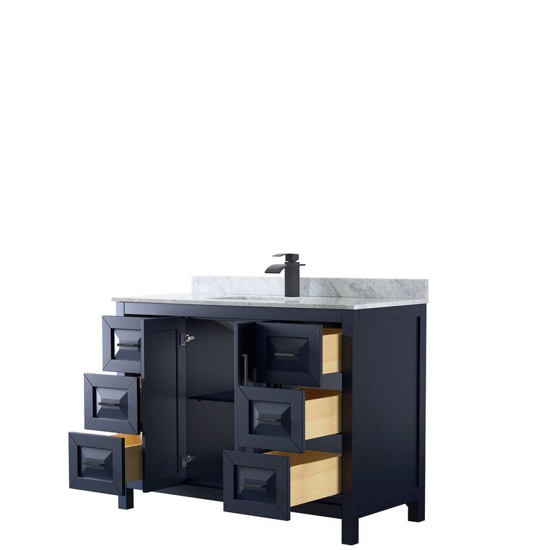 Daria 48-inch Single Vanity, Marble Top, No Mirror