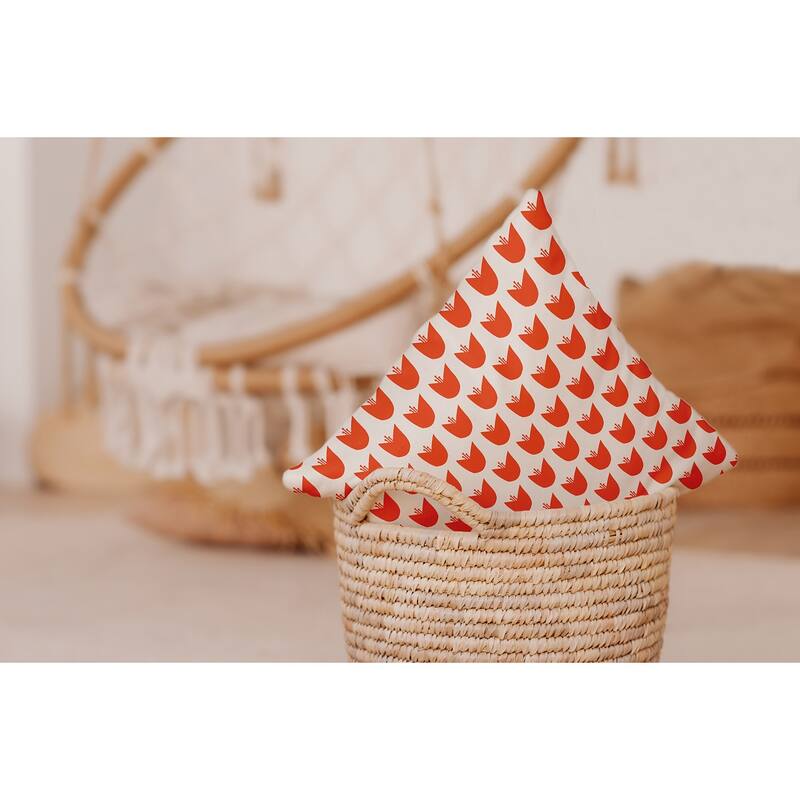 Simple Tulip Design Decorative Indoor Pillow