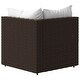 preview thumbnail 93 of 100, vidaXL Patio Corner Sofa with Cushions Black/Brown/Gray Poly Rattan