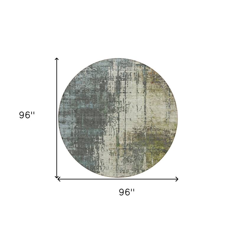 HomeRoots Abstract Transitional Rectangle Outdoor Rug