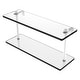 preview thumbnail 19 of 17, Allied Brass 16 Inch Two Tiered Glass Shelf Matte White