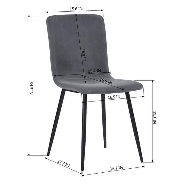 Homy Casa Upholstered Side Dining Chair Black Leg (Set of 4) - On Sale ...