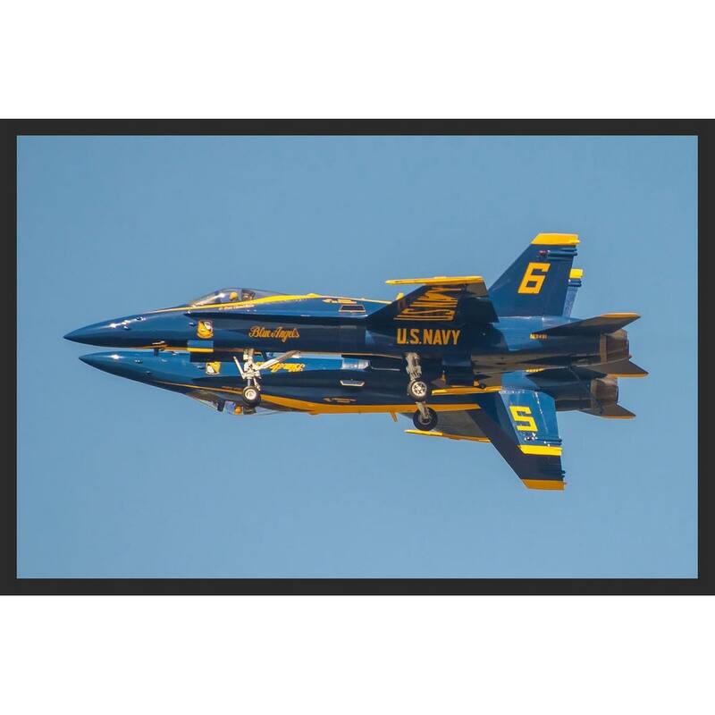 WC001 Blue Angels Airplane Stunt Group Photography by Wayne Collamore Framed Poster