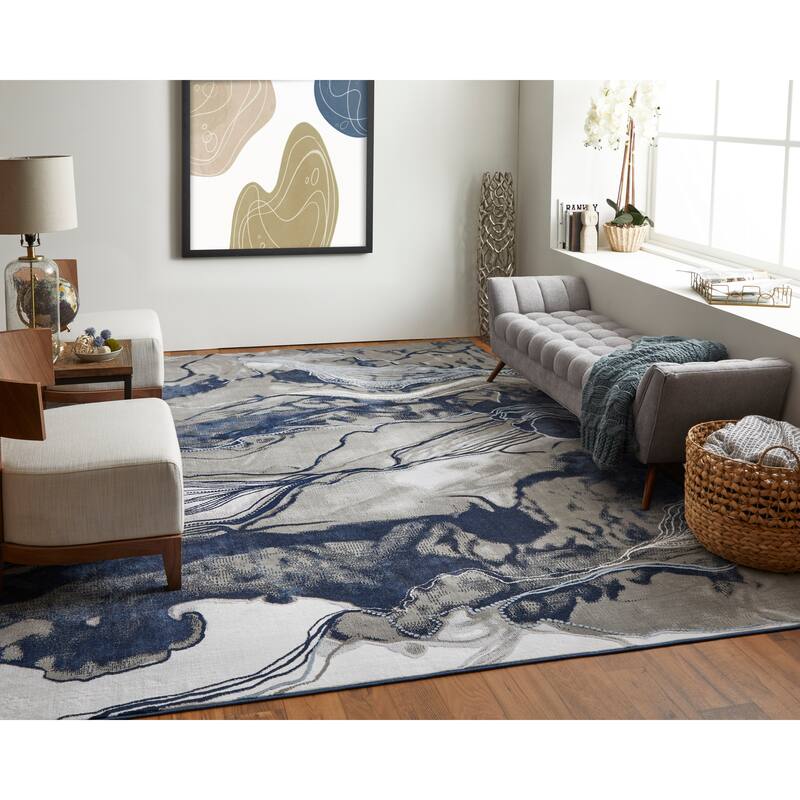 Grand Bazaar Javers Machine Made Abstract Modern Area Rug
