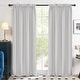 preview thumbnail 16 of 85, Deconovo Solid Rod Pocket Curtain Panel Pair, Set of 4 Panels 42x84 Inch - Greyish White