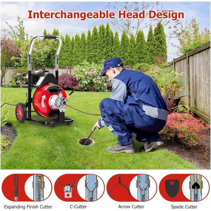 Portable Drain Cleaner Machine, Sewer Snake Machine