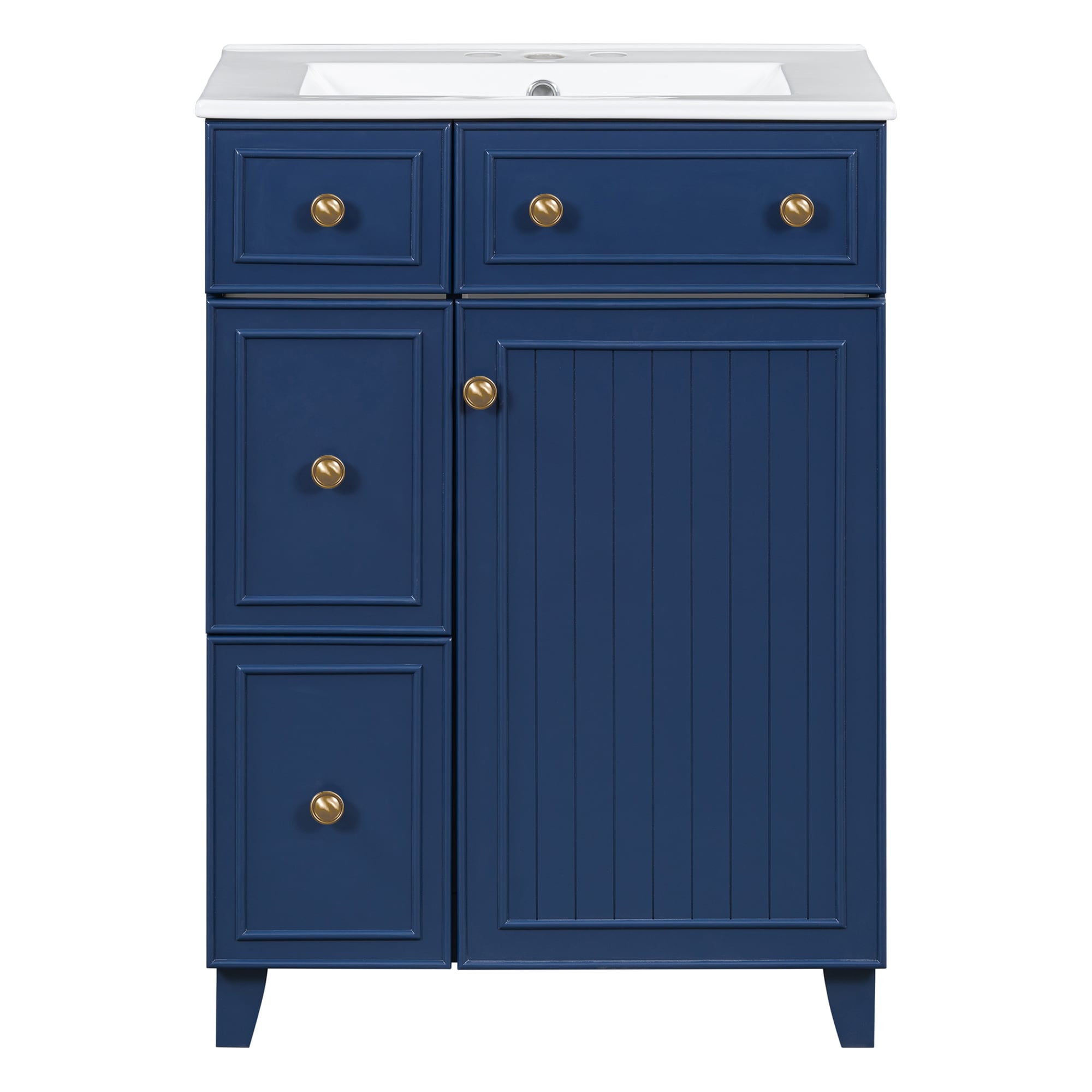 24-Inch Bathroom Vanity Cabinet with Ceramic Sink