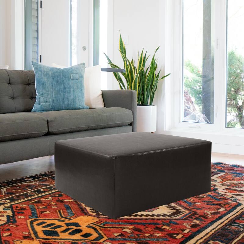 Allan Andrews Universal 36" Square Ottoman with Cover, Avanti Collection - Black