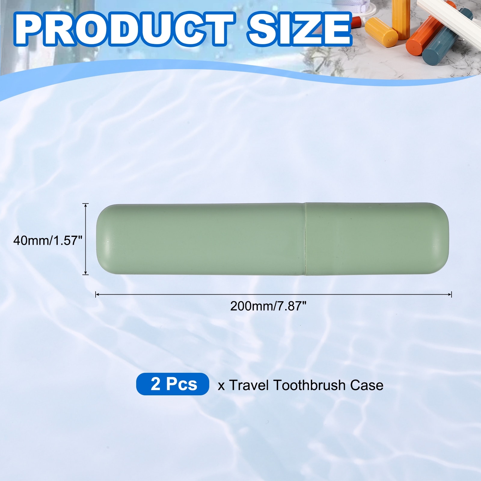 Travel Toothbrush Case, Portable Travel Toothbrush Holder with Flat