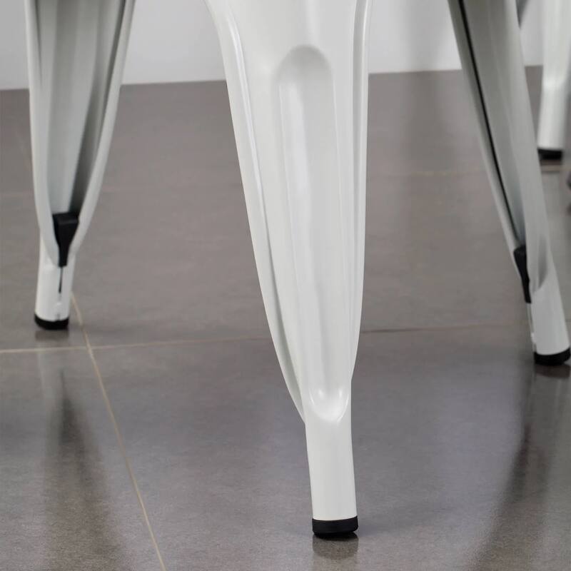 Metal Dining Chairs Set of 4, Stackable Restaurant Classic Trattoria Chairs, Modern Bar Chairs for Dining Room Patio Outdoor