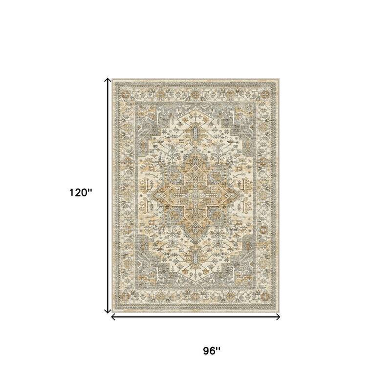 HomeRoots Oriental Traditional Rectangle Area Rug