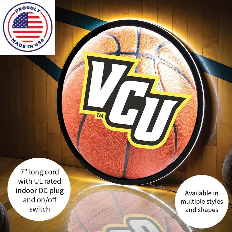 Virginia Commonwealth University Basketball Round 15 in. LED Lighted Sign