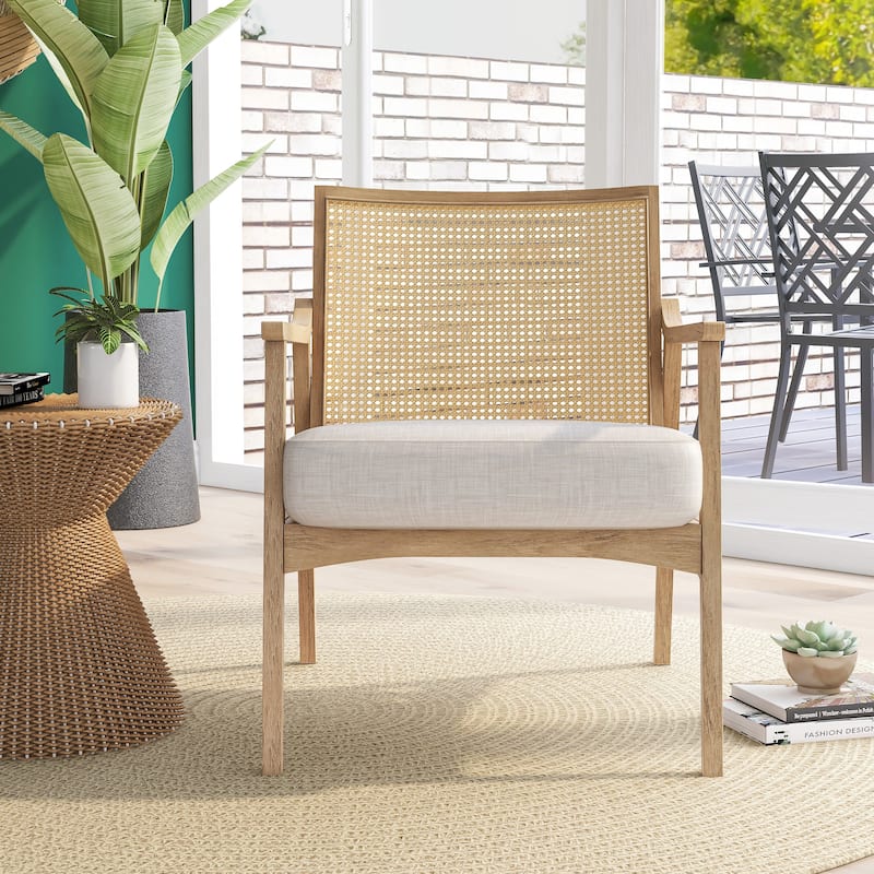 Vancia Contemporary Linen Upholstered Accent Chair by Furniture of America