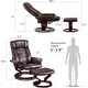 preview thumbnail 4 of 35, MCombo Set of 2 Swivel Recliner Chair with Wood Base and Ottoman
