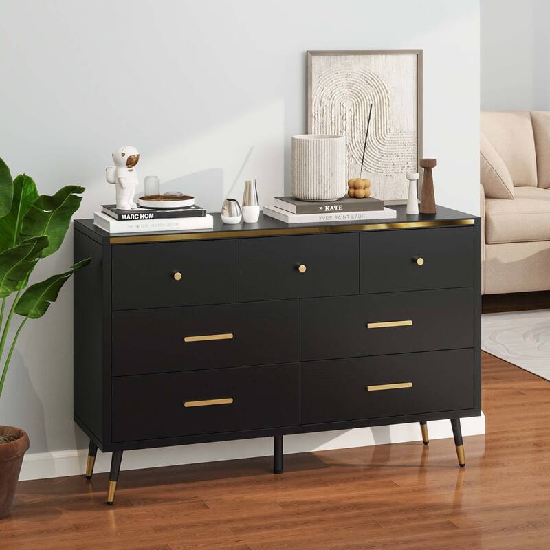 Moasis 47" W 6 Drawers Double Dresser for Bedroom, Chests of drawers