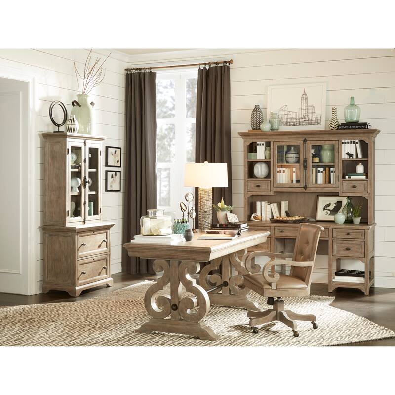 Magnussen Home Tinley Park Dove Tail Grey Fully Upholstered Swivel Chair - 22.5''W x 26.16''D x 36.25''H