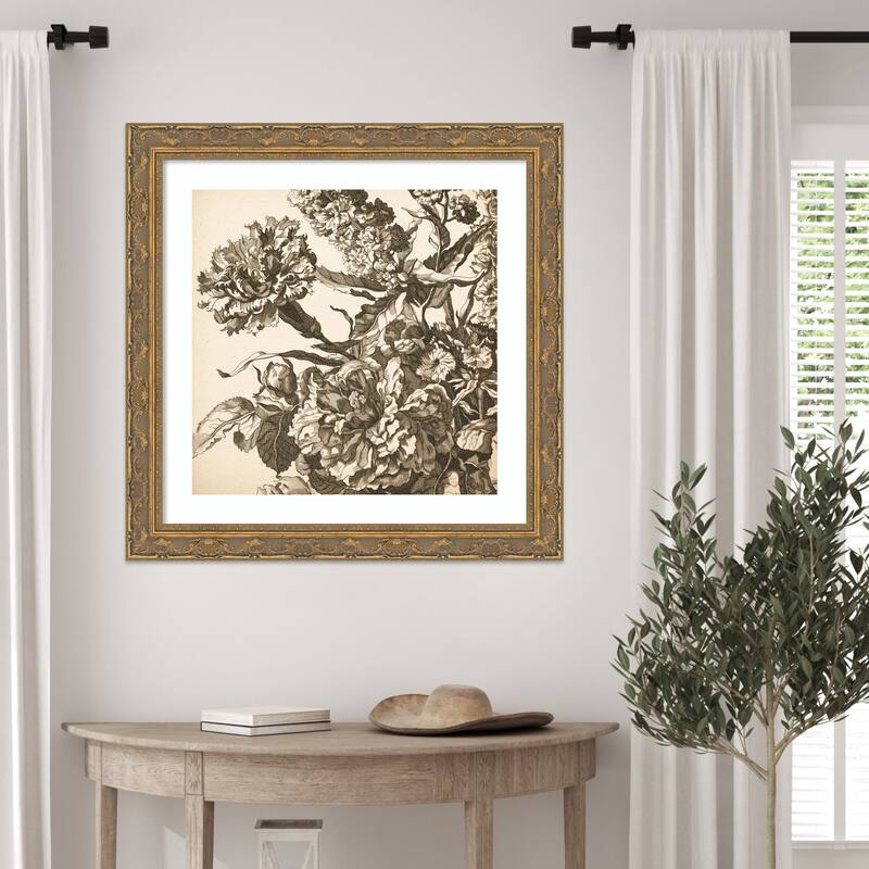 Urn Arrangement No. 3 by Wild Apple Portfolio Wood Framed Wall Art Print